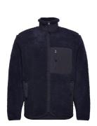 Recycled Fleece Jacket Tops Sweatshirts & Hoodies Fleeces & Midlayers Blue Lindbergh