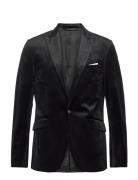 Velvet Blazer Suits & Blazers Blazers Single Breasted Blazers Black Lindbergh