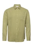 Slhregpastel-Linen Shirt Ls W Tops Shirts Casual Green Selected Homme