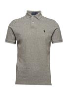 Custom Slim Fit Mesh Polo Shirt Tops Polos Short-sleeved Grey Polo Ralph Lauren