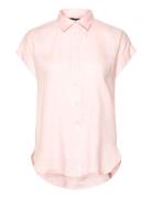 Linen Dolman-Sleeve Shirt Tops Shirts Short-sleeved Pink Lauren Ralph Lauren