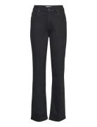 Pzemma Hw Jeans Medium Straight Leg Bottoms Jeans Straight-regular Black Pulz Jeans