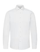 Plain Fine Twill Shirt, Wf Ls Tops Shirts Business White Lindbergh Black