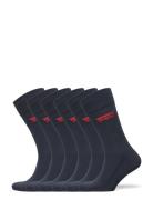 Levis Regular Cut Batwing Logo 6P E Underwear Socks Regular Socks Navy Levi´s
