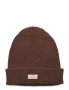 Cotton Knitted Classic Beanie Accessories Headwear Hats Beanie Brown Copenhagen Colors