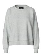 Pcchilli Ls Sweat Noos Bc Tops Sweatshirts & Hoodies Sweatshirts Grey Pieces