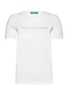 Short Sleeves T-Shirt Tops T-shirts & Tops Short-sleeved White United Colors Of Benetton