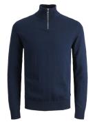 Jjeemil Knit Half Zip Noos Tops Knitwear Half Zip Jumpers Navy Jack & J S