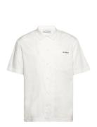 Logo Camp-Collar Shirt Designers Shirts Short-sleeved White HAN Kjøbenhavn