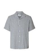 Slhrelax-Sal Shirt Ss Resort Tops Shirts Short-sleeved Navy Selected Homme