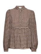 Lr-Vela Tops Blouses Long-sleeved Multi/patterned Levete Room