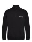 Wblass Tech Half-Zip Designers Sweatshirts & Hoodies Sweatshirts Black Woodbird
