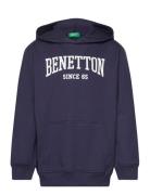 Sweater W/Hood Tops Sweatshirts & Hoodies Hoodies Navy United Colors Of Benetton