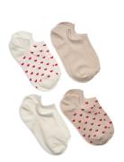 Sock Low Ankle 4 P A O Hearts Lingerie Socks Footies-ankle Socks Multi/patterned Lindex