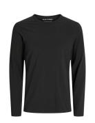 Jjebasic O-Neck Tee L/S Noos Tops T-Langærmet Skjorte Black Jack & J S