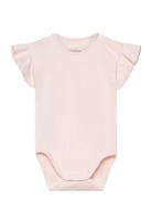 Baby Smoc Bodysuit Bodies Short-sleeved Pink Gugguu