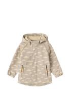 Nmmlaalfa Softshell Jacket Fo Aop Lil Outerwear Softshells Softshell Jackets Beige Lil'Atelier