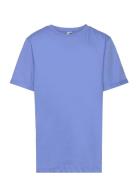 Pkria Ss Fold Up Solid Tee Tw Bc Tops T-Kortærmet Skjorte Blue Little Pieces