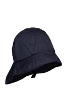 Sun Hat W. String Solhat Blue En Fant