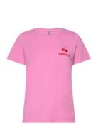 Cugith Cherrish T-Shirt Tops T-shirts & Tops Short-sleeved Pink Culture