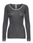 Juliana T-Shirt Long Sleeve Wool Tops T-shirts & Tops Long-sleeved Grey Femilet