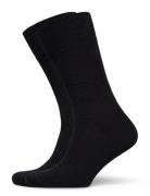 Pe 2Pk Calle Premium Mercerized Wool Rib Underwear Socks Regular Socks Black Panos Emporio