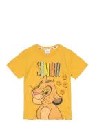 Short-Sleeved T-Shirt Tops T-Kortærmet Skjorte Yellow Løvernes Konge