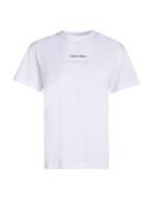 Multi Logo Regular T-Shirt Tops T-shirts & Tops Short-sleeved White Calvin Klein