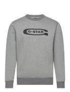 Old School Logo R Sw Tops Sweatshirts & Hoodies Sweatshirts Grey G-Star RAW