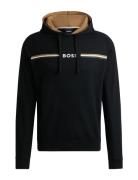 Authentic Hoodie Tops Sweatshirts & Hoodies Hoodies Black BOSS