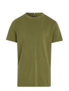 Essential Cotton Reg Tee S/S Tops T-Kortærmet Skjorte Green Tommy Hilfiger