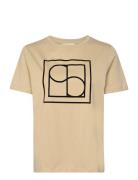 Slvarga Flock Tee Tops T-shirts & Tops Short-sleeved Beige Soaked In Luxury