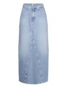 Claire Hgh Maxi Skirt Ch7011 Lang Nederdel Blue Tommy Jeans