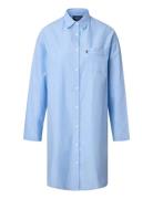 Icons Luna Organic Cotton Light Oxford Nightshirt Nattøj Blue Lexington Home