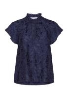 Sakarookh Blouse 15042 Tops Blouses Short-sleeved Navy Samsøe Samsøe