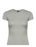 Soft Touch Short Sleeve Top Tops T-shirts & Tops Short-sleeved Grey Gina Tricot