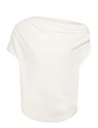 Stretch Jersey Off-The-Shoulder Top Tops T-shirts & Tops Sleeveless Cream Lauren Ralph Lauren