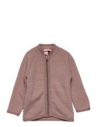 Cardigan Outerwear Fleece Outerwear Fleece Jackets Brown Smallstuff