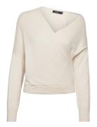 Cotton-Blend Surplice Jumper Tops Knitwear Jumpers White Lauren Ralph Lauren