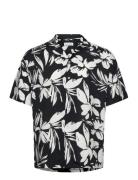 Jjejeff Aop Resort Shirt Ss Sn Tops Shirts Short-sleeved Black Jack & J S