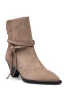 D6Sioux Strapped Ankle Boots Shoes Boots Ankle Boots Ankle Boots With Heel Beige Dante6