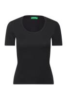 T-Shirt Tops T-shirts & Tops Short-sleeved Black United Colors Of Benetton