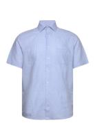 Bs Lott Casual Modern Fit Shirt Tops Shirts Short-sleeved Blue Bruun & Stengade