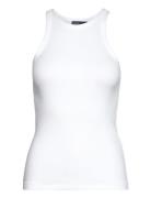 Ribbed Cotton Tank Top Tops T-shirts & Tops Sleeveless White Polo Ralph Lauren