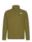 M 100 Glacier 1/4 Zip - Eu Sport Sweatshirts & Hoodies Fleeces & Midlayers Khaki Green The North Face