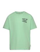 Over Printed T-Shirt Tops T-Kortærmet Skjorte Green Tom Tailor