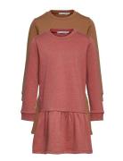 Sweat Dress Ls  Dresses & Skirts Dresses Casual Dresses Long-sleeved Casual Dresses Pink Minymo