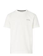 Micro Logo Interlock T-Shirt Tops T-Kortærmet Skjorte White Calvin Klein