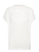 Katkabbginna Blouse Tops T-shirts & Tops Short-sleeved White Bruuns Bazaar