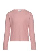 Nkfninnie Ls Short Top Noos Tops T-shirts Long-sleeved T-Skjorte Pink Name It